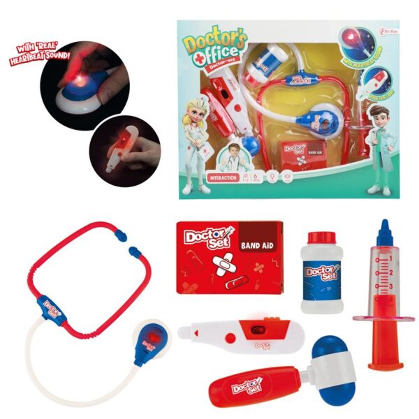 Toi Toys Doktersset Met Stethoscoop + Licht En Geluid 6dlg