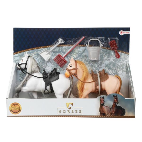 Toi Toys Horses 2 Paarden Met Accessoires