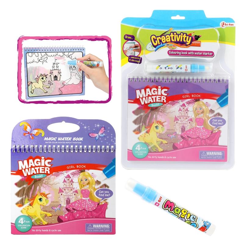 Toi Toys Kleuren Met Water &apos;Prinses&apos; Boek+stift