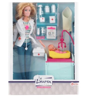 Toi Toys Lauren Tienerpop Dokter Incl. Accessoires En Baby