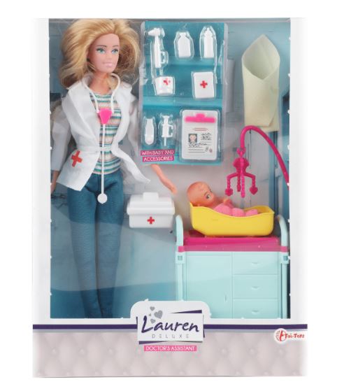 Toi Toys Lauren Tienerpop Dokter Incl. Accessoires En Baby