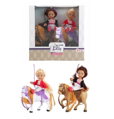 Toi Toys Lilly Tienerpop Klein 2 Stuks Met 2 Paardjes