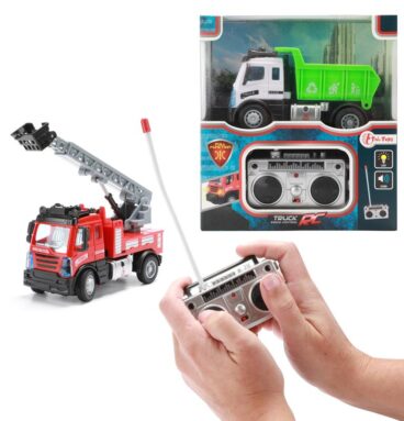 Toi Toys Mini Vuilniswagen Of Brandweerauto R-C + Licht En Geluid