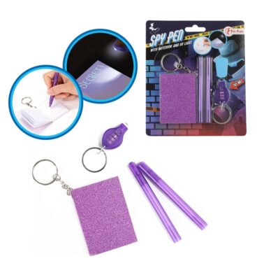 Toi Toys Notitieboek+UV Lamp Aan Sleutelhanger Met Spy Pen Voor Geheimschrift