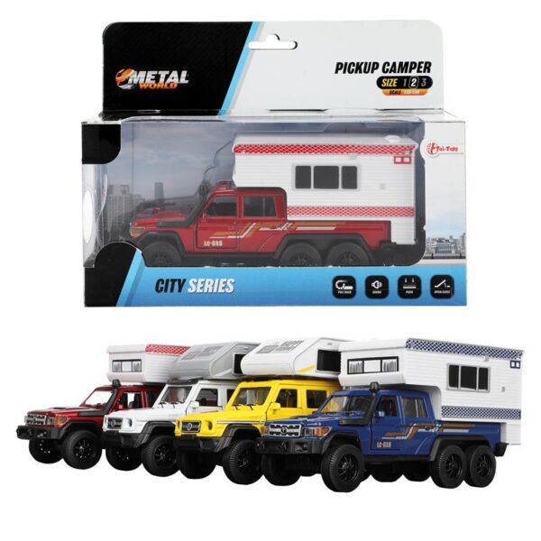 Toi Toys Pick-up Truck Camper Met Geluid Pull Back