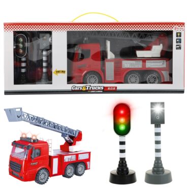 Toi Toys Set Brandweer Frictie + Verkeerslicht (licht+geluid)