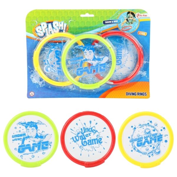 Toi Toys Splash Duikringen (duikvis) 3 Stuks Op Kaart