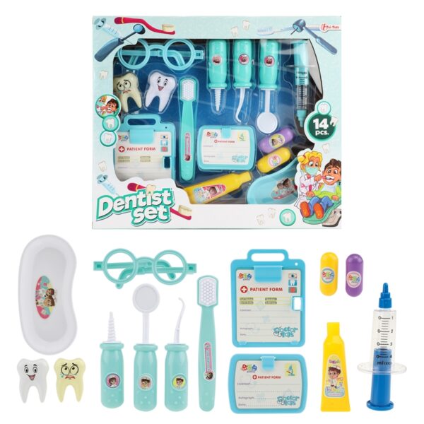 Toi Toys Tandartsset Met Spuit+boor En Andere Accessoires 14-delig