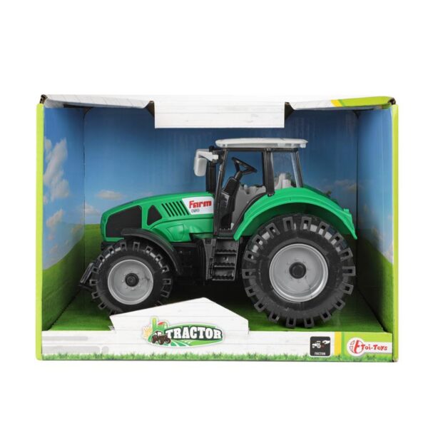 Toi Toys Tractor 19cm Frictie Groen