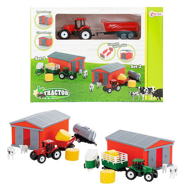Toi Toys Tractor Set Schuur Met Tractor 20x27