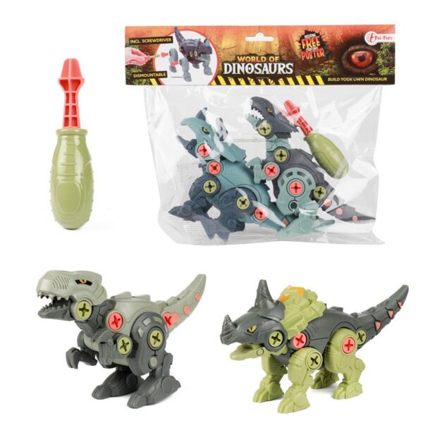 Toi Toys World Of Dinosaurs 2x Dino Demonteerbaar