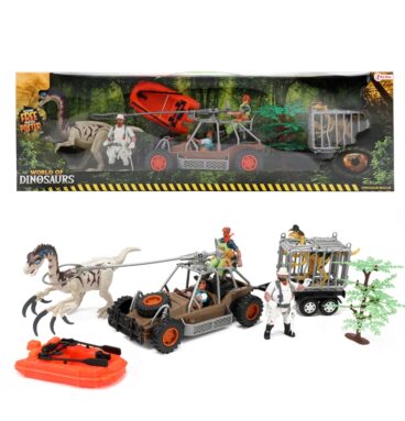 Toi Toys World Of Dinosaurs Speelset XL - Jeep+dino&apos;s+boot