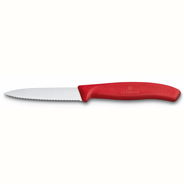 Victorinox Swissclassic Schilmes 8cm Gekarteld Lemmet Rood Handvat