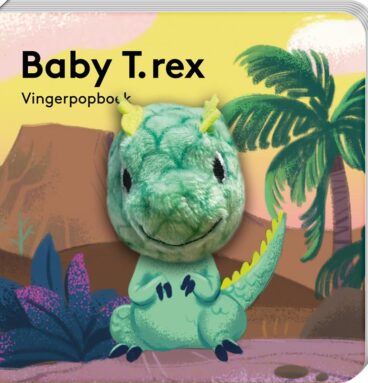 Vingerpopboekje Baby Fantasie Dieren Baby T-rex