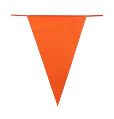 Vlaggenlijn Oranje 25m 30x20cm Kunststof