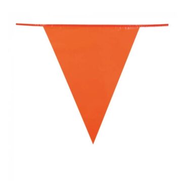 Vlaggenlijn Oranje Mini 10m 20x16cm Doos A 24st Kunststof