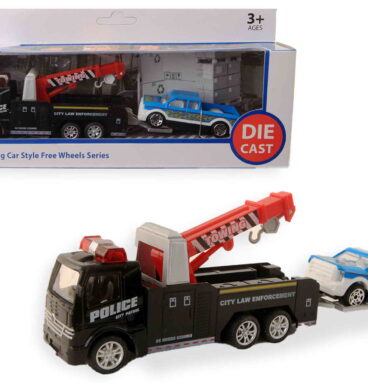 Vrachtauto Met Heftruck/takel Die-Cast 18cm