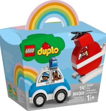 LEGO Duplo 10957 Brandweerhelikopter en politiewagen