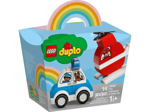 LEGO Duplo 10957 Brandweerhelikopter en politiewagen